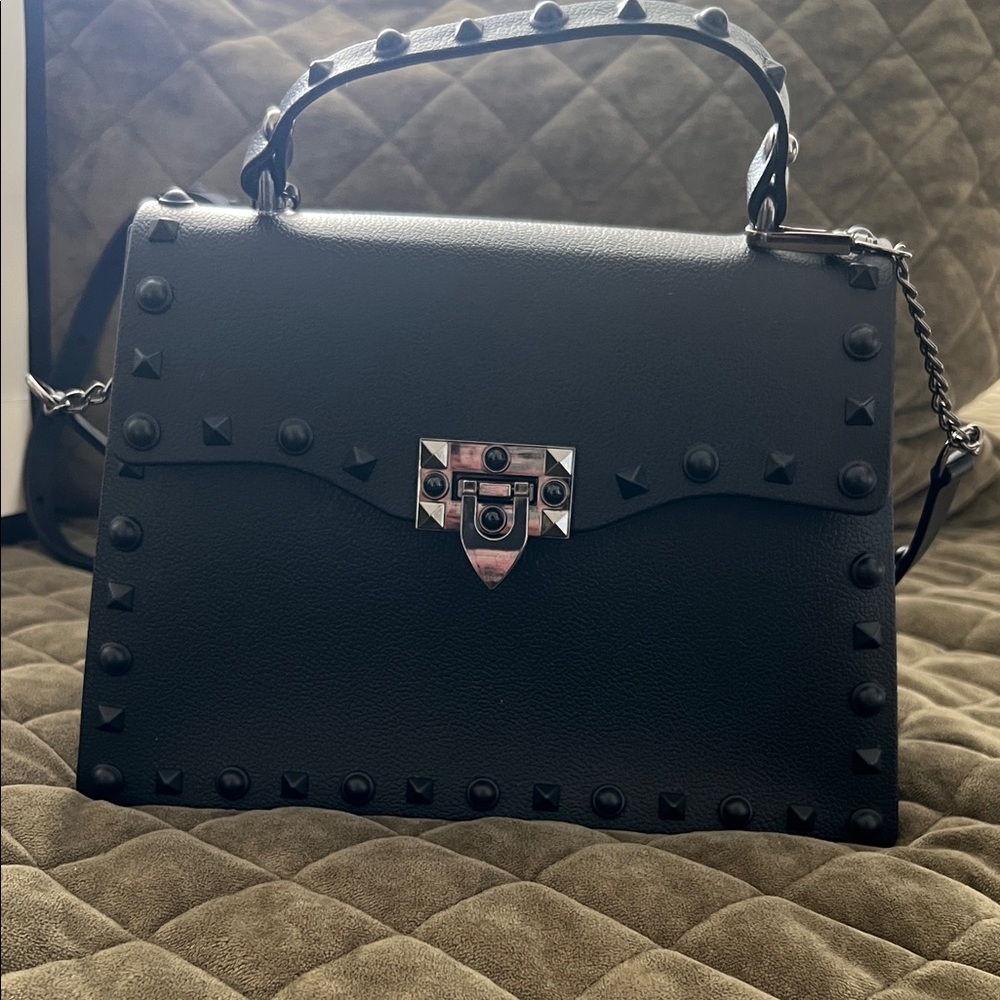 Black Studded Handbag
